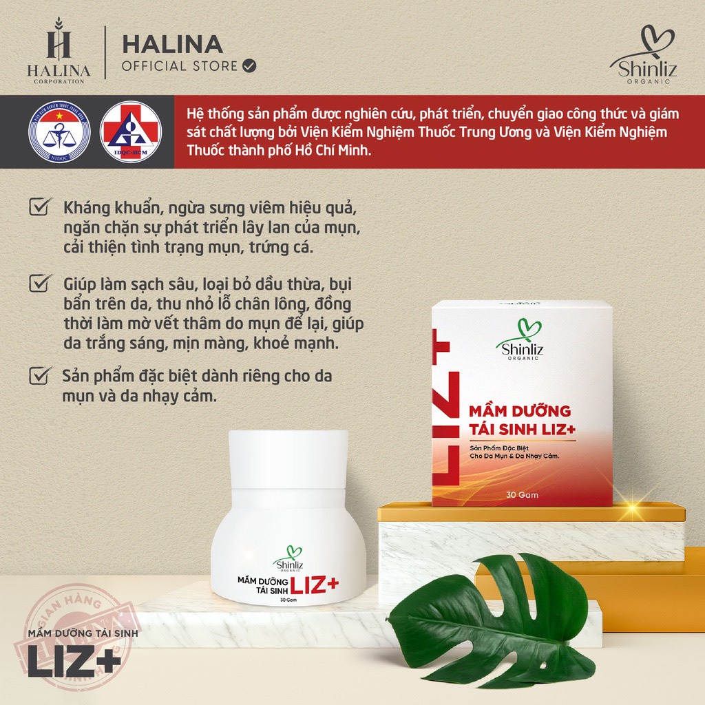 Mầm Dưỡng Tái Sinh Shinliz Organic Liz+ 30Gr