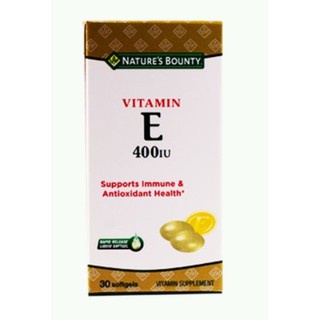 Viên uống Vitamin E 400 IU Nature Bounty 30 viên Duy trì vẻ đẹp và tươi sáng của da