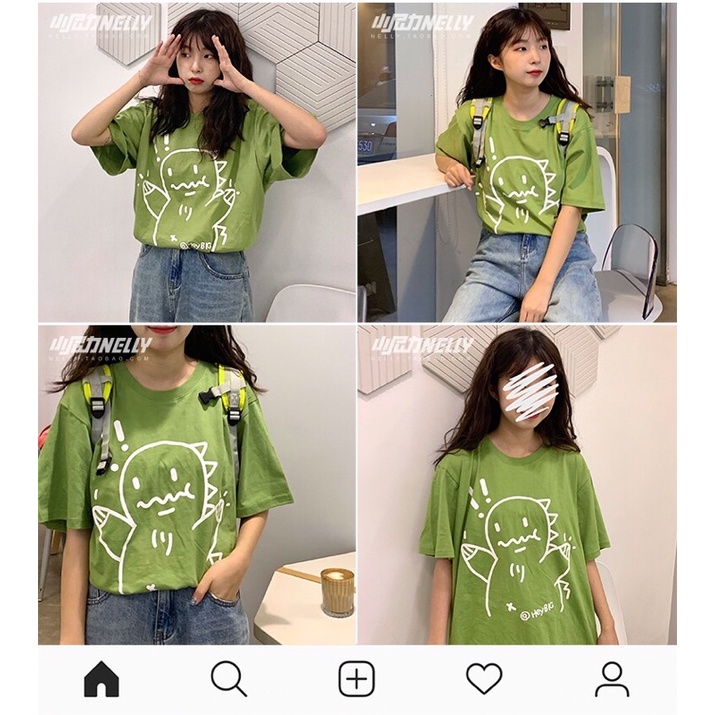 Áo phông nelly heybig sale  19 vẽ khủng long cute