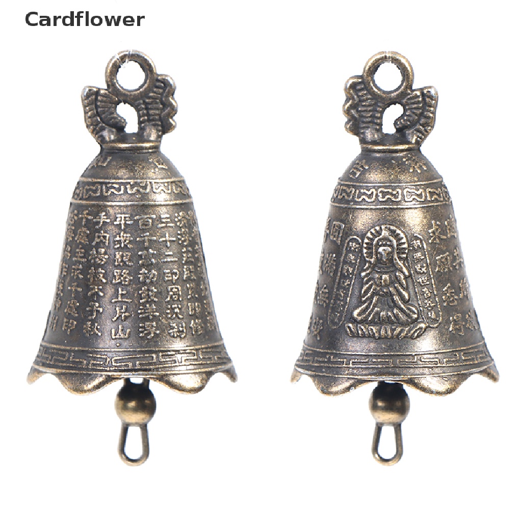 Bộ 2 Chuông Đồng mini Khắc Họa Tiết Trung Hoa Cổ Điển Mới