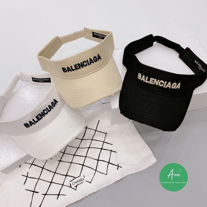 MŨ NỬA ĐẦU BALENCIAGA ❤️ KIỂU DÁNG THỂ THAO, LOGO THÊU NỔI 3D, CHẤT LIỆU KAKI 100% COTTON, SẴN 3 MÀU ĐEN, BE,TRẮNG