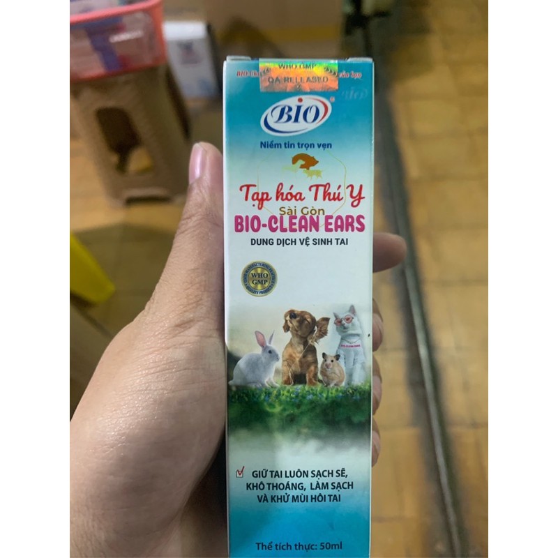 BIO CLEAN EARS DUNG DỊCH VỆ SINH TAI CHO THÚ CƯNG