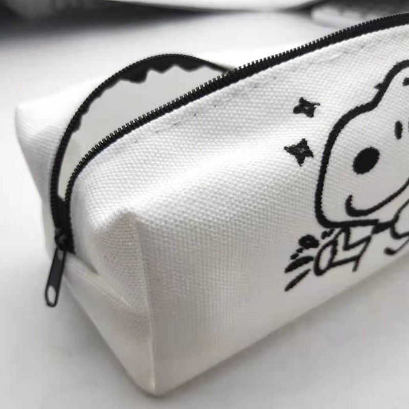 Túi Đựng Bút Bằng Vải Canvas In Hình Snoopy Đáng Yêu