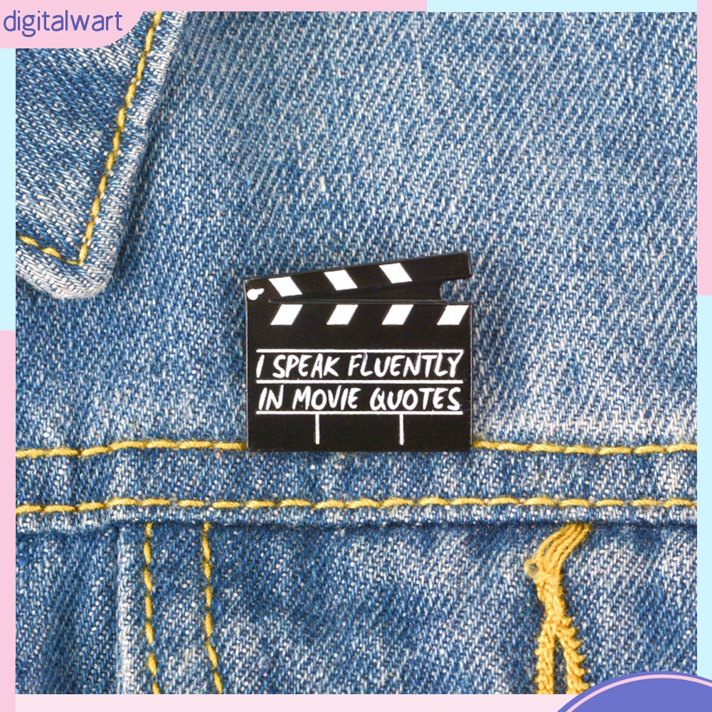 Huy hiệu cài áo hình biểu tượng quay phim tráng men sáng tạo