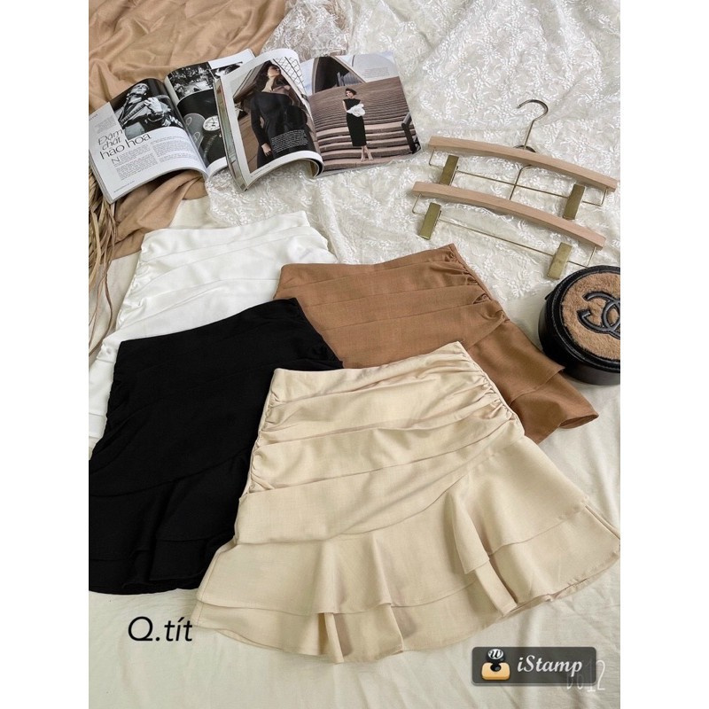 FREE SHIP - Chân váy quần váy dúm sang chảnh phong cách Hàn quốc ảnh thật video | BigBuy360 - bigbuy360.vn