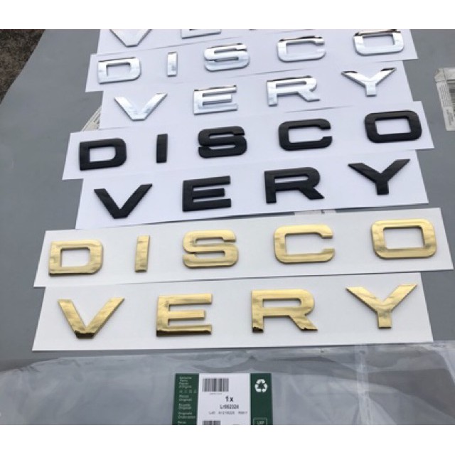 Logo Độ Xe Chữ Nổi DISCOVERY cho xe