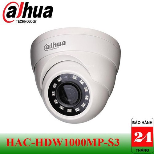 Camera HDCVI 1MP Dahua DH-HAC-HDW1000MP-S3 HÀNG CHÍNH HÃNG(BH 24TH)