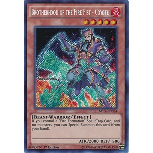 Thẻ bài Yugioh - TCG - Brotherhood of the Fire Fist - Coyote / MP14-EN054'