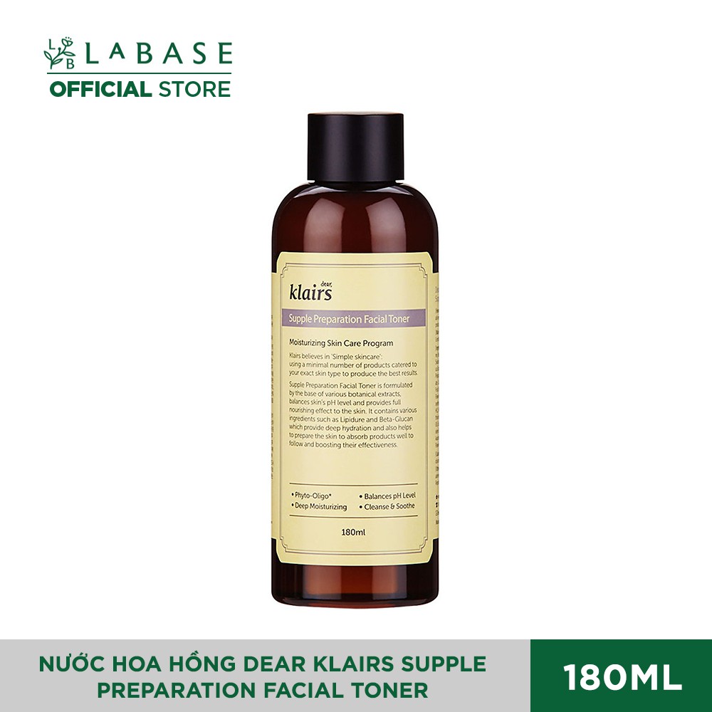 Nước hoa hồng Dear Klairs Supple Preparation Facial Toner 180ml - Hàng Nhập Khẩu | BigBuy360 - bigbuy360.vn