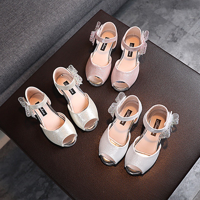 Xăng đan Đế Mềm Đính Nơ Cho Bé Gái