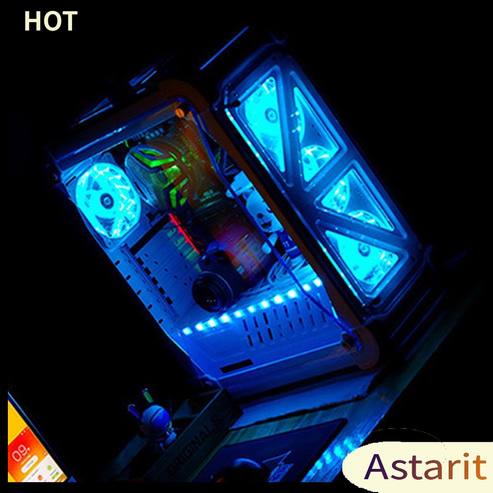 🌟Chất lượng cao nhất🍁120mm 15 LED Neon Light Quite DC 12V 4Pin PC Computer Case Cooling Cool Fan Mod