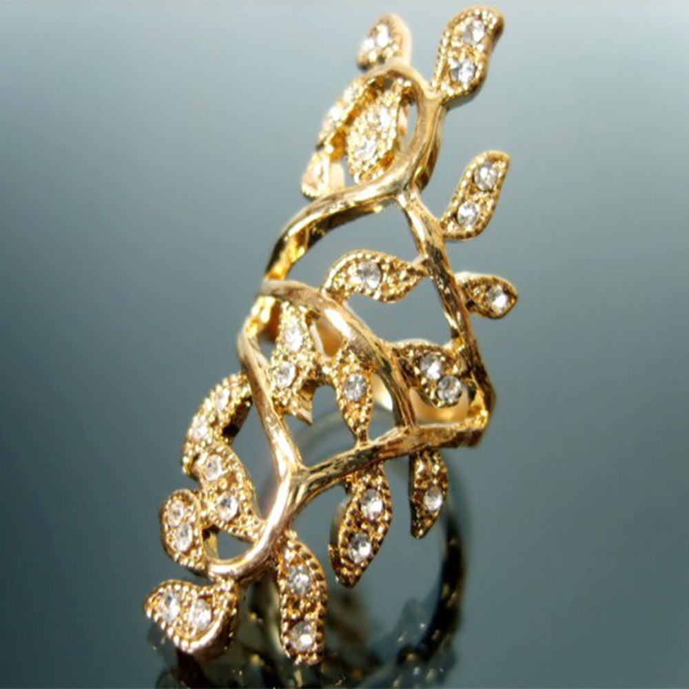 HOT Knuckle Chic Women Finger Leaf Shape