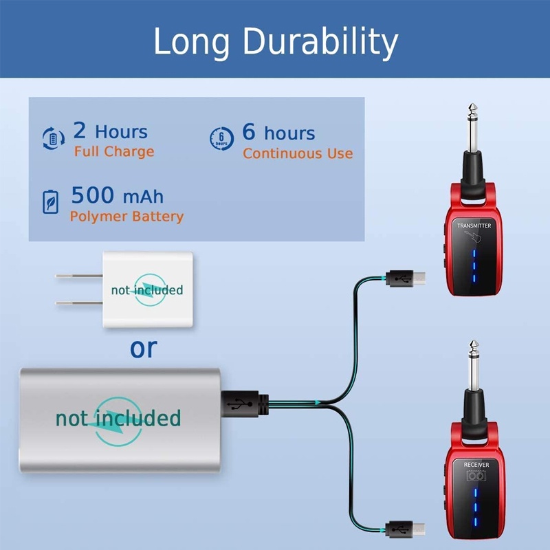 Bộ Truyền Nhận Tín Hiệu Không Dây UHF 2.4G Cho Đàn Guitar Điện
