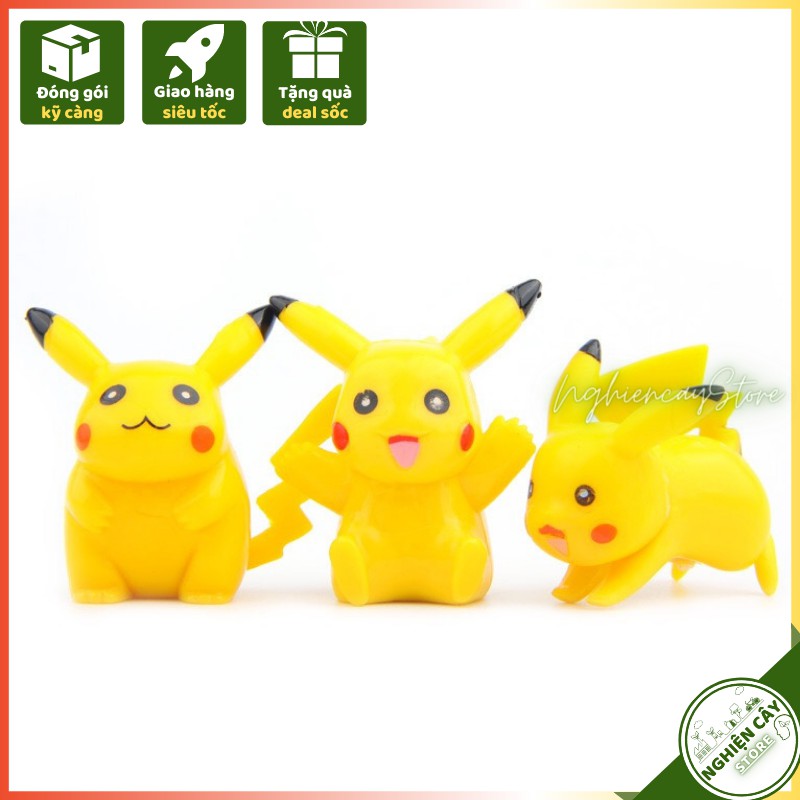 Phụ kiện Pikachu trang trí tiểu cảnh, cây cảnh, sen đá