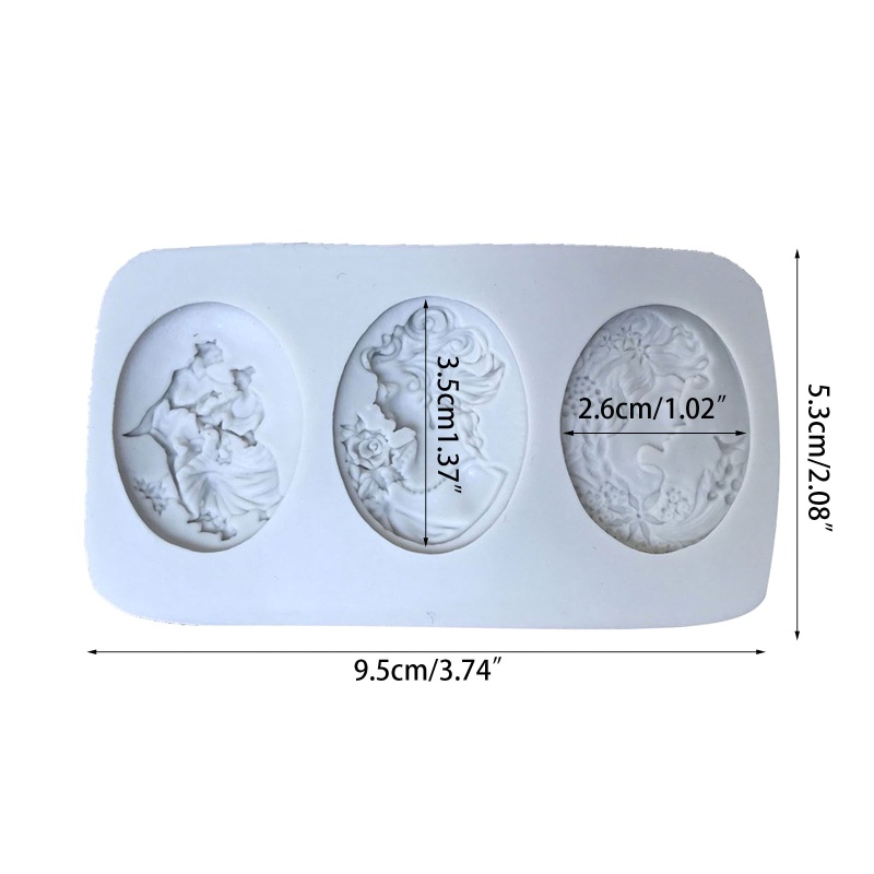 Khuôn Silicone Tạo Hình Chân Dung Phụ Nữ DIY Trang Trí Bánh