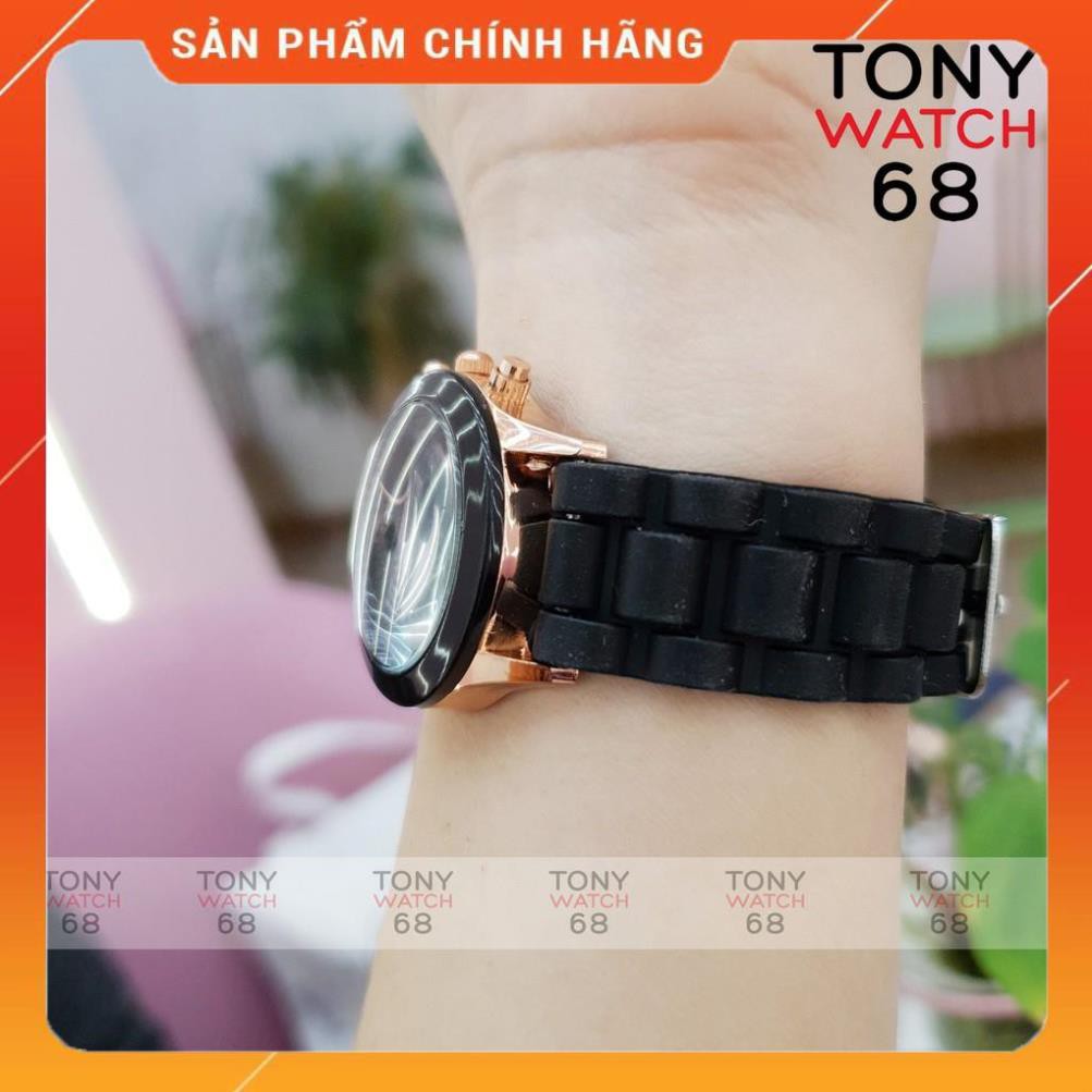 Hot!!! Đồng hồ cặp đôi nam nữ Geneva dây cao su mặt kính cong độc đáo chính hãng Tony Watch 68 giá re