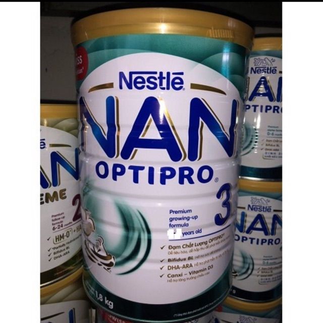Sữa bột NAN optipro số 3 1,7kg mẫu mới