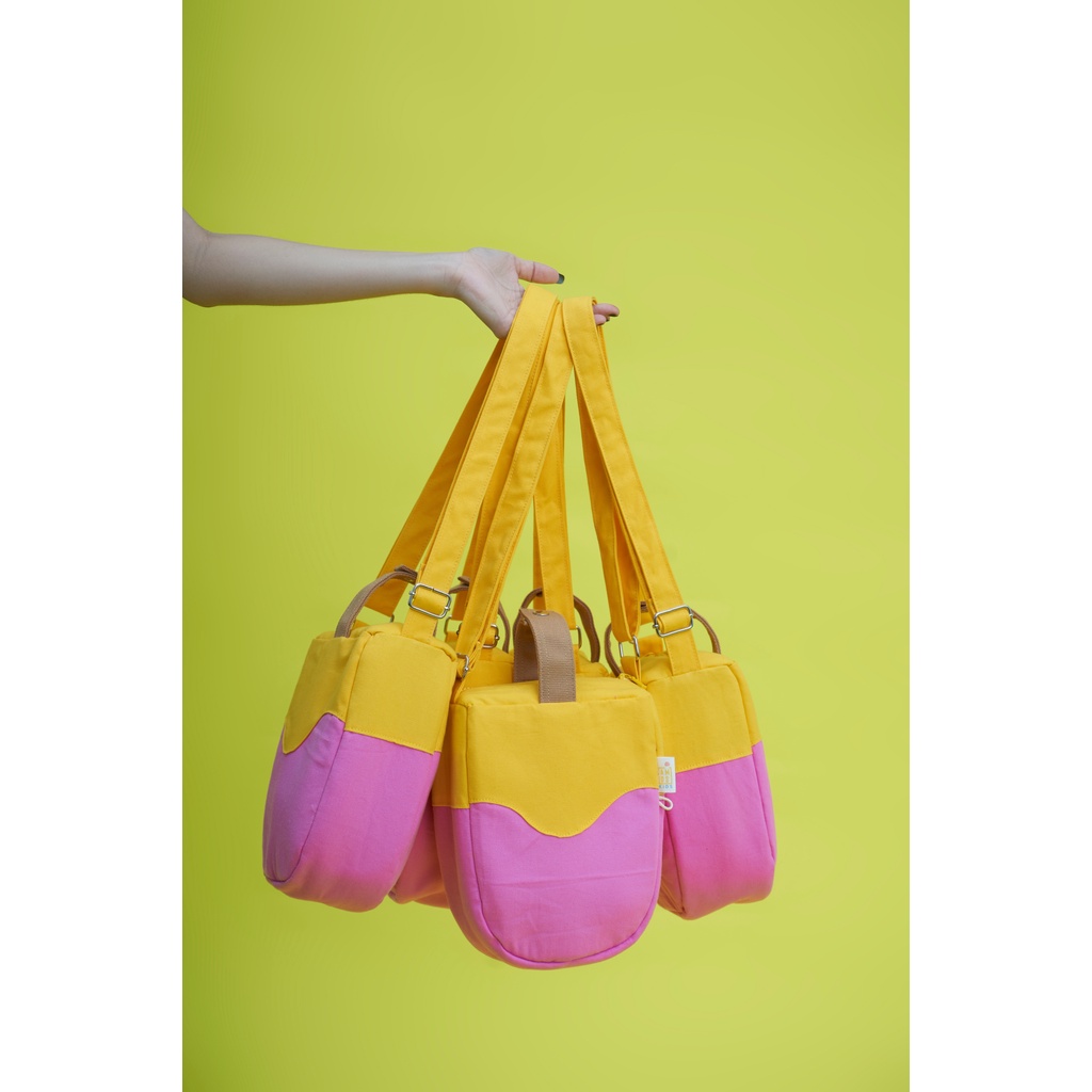 [Jamlos Kids] Mango Berry Sling - Túi vải canvas đeo chéo hình que kem vui tươi