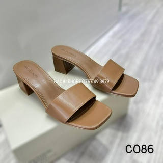 Dép guốc nữ gót vuông cao 5cm quai ngang C086 - HACHI SHOES