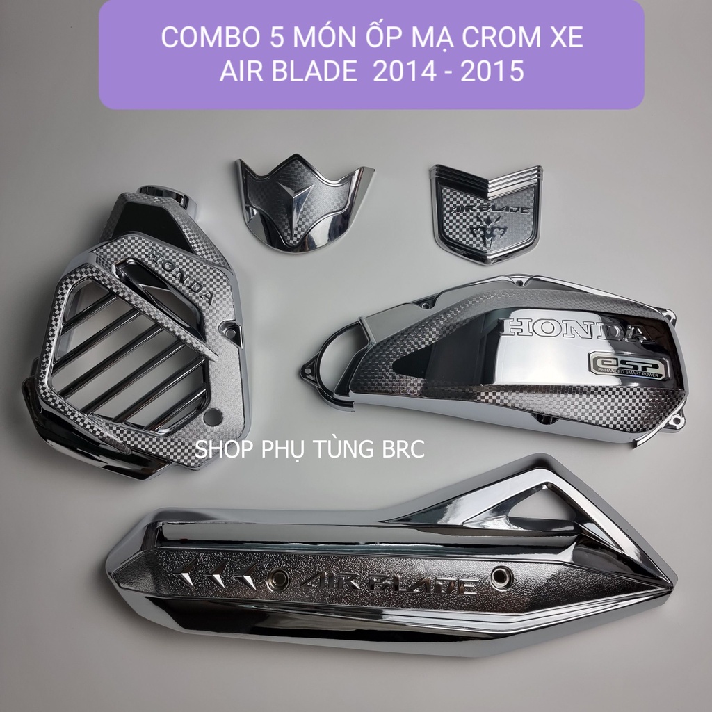 Combo 5 món ốp trang trí xe AIR BLADE 2014 - 2015 ( Shop uy tín - Hàng chất lượng - Giá tốt - Mua Ngay)