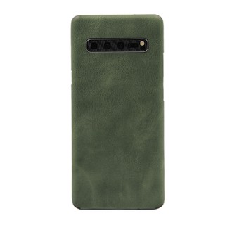Miếng dán da dán full viền cho Samsung Galaxy S10 5G làm từ da thật cao cấp - Davis