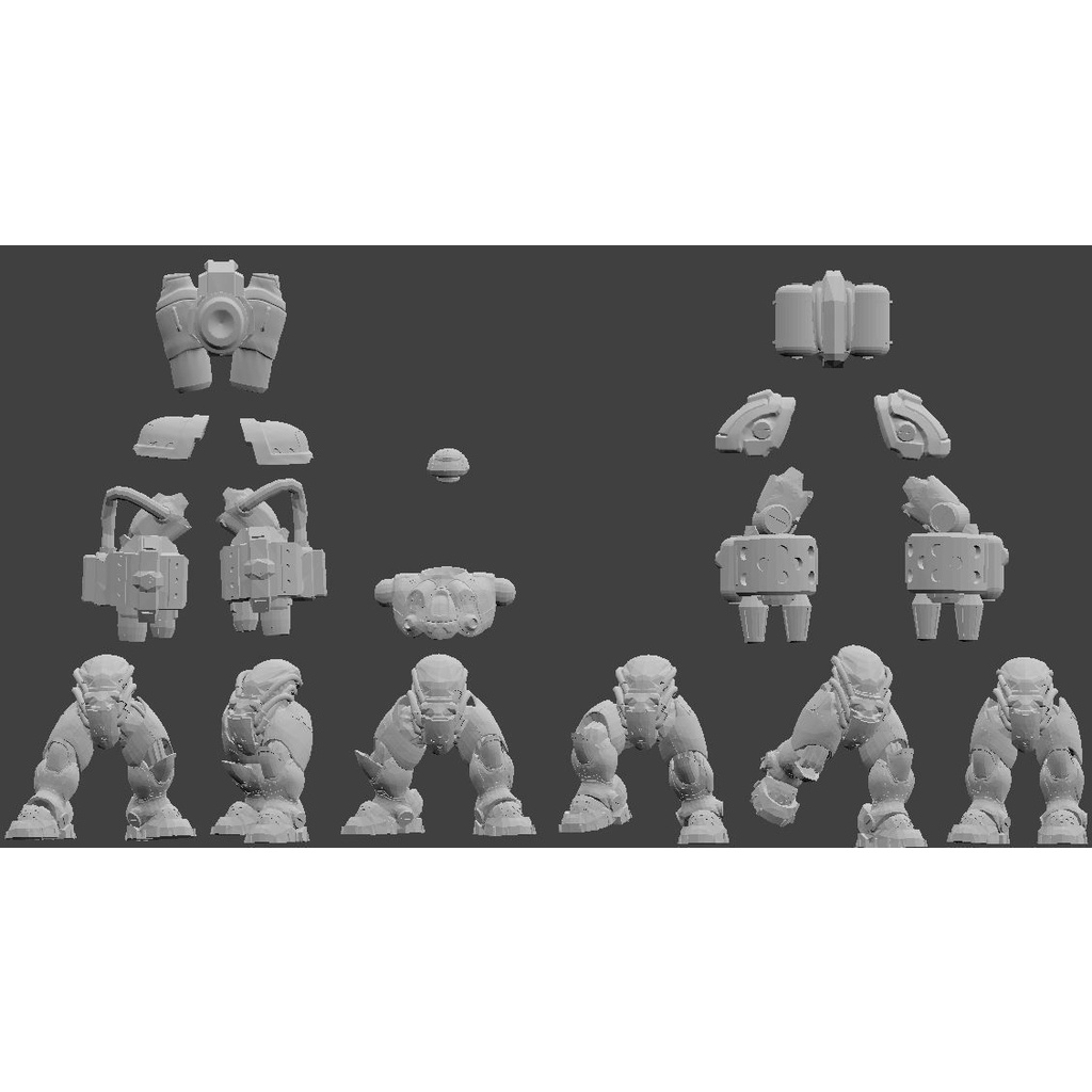 File in 3D Starcraft 2 Marauders & Firebats Wargaming Minis