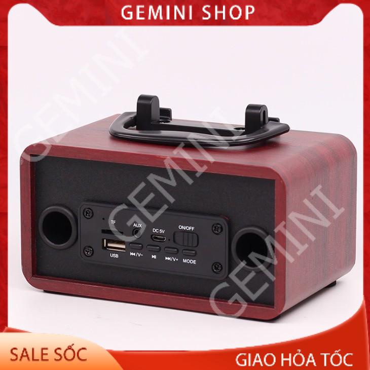 LOA BLUETOOTH VỎ GỖ HỖ TRỢ THẺ NHỚ VÀ USB FT-4002 GEMINI SHOP