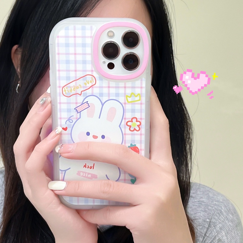 Ốp Điện Thoại Hình Thỏ Mắt To Hoạt Hình Cho iPhone 13Promax 11 / 12 / xs / 7 / 8p