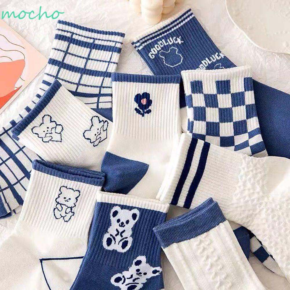 Vớ Cổ Vừa Thoáng Khí In Họa Tiết Gấu Hoạt Hình Dễ Thương Thời Trang Cho Nữ