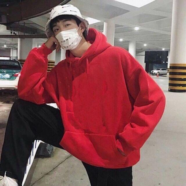 Áo Hoodie Nỉ Bông TRƠN Form Rộng Unisex Nam Nữ Ulzzang