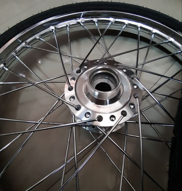 Bánh căm xe RAIDER SATRIA full vỏ ruột+ 2 đĩa trước sau niềng sắt union