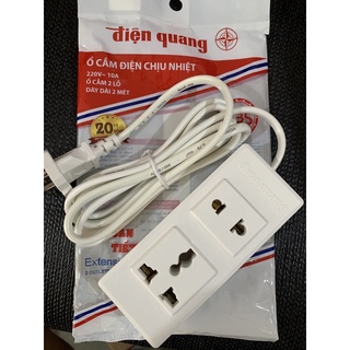 ổ cắm điện quang 2 lỗ cắm