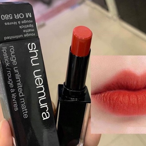 🔥 Son SHU UEMURA Màu 580 Vỏ Đen Màu Cam Đất Trendy 🔥 | BigBuy360 - bigbuy360.vn