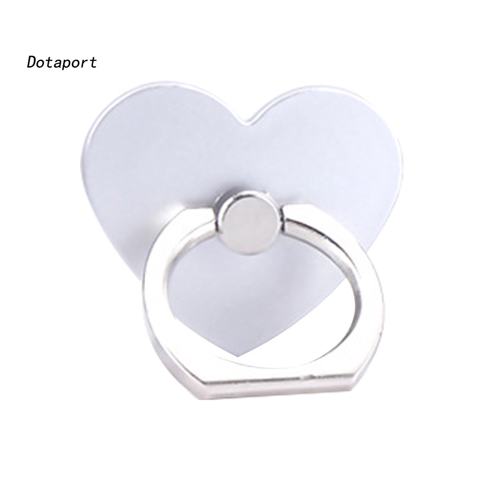Dota_360º Rotatable Heart Shape Finger Ring Grip Mobile Phone Stand Holder Universal