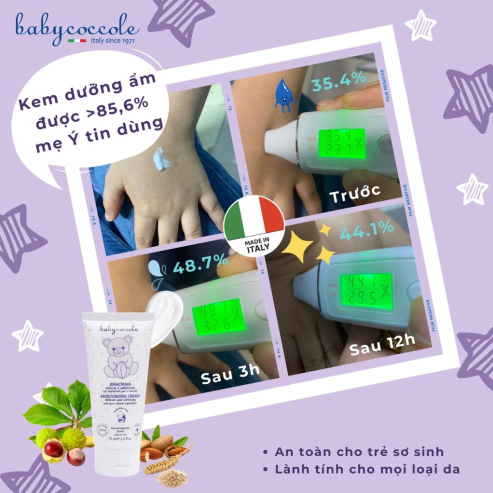 Kem dưỡng ẩm cho bé Babycoccole 0M+ dưỡng da trẻ em &amp; em bé từ sơ sinh chiết xuất hạnh nhân 75ml