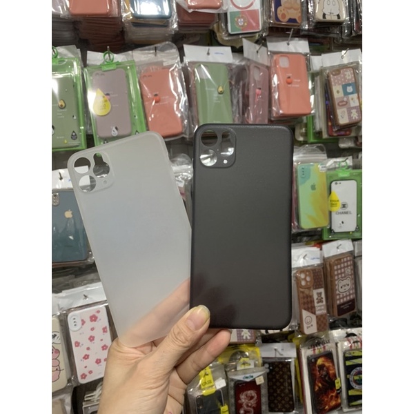 ốp nhựa mỏng nhám chống vân tay iphone 11, 11 pro, 11 pro max
