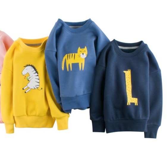 Aó nỉ bông 27KIDS in hình dễ thương cho bé hàn xuất khẩu