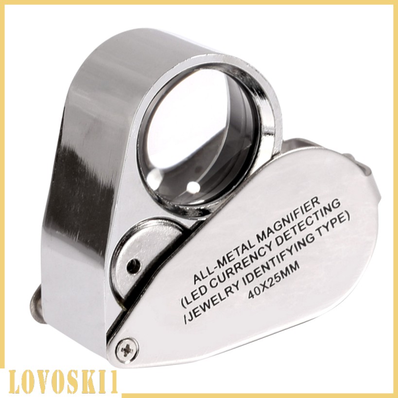 Kính Lúp Mini 40X - 25mm Lovoski1 Có Đèn LED Tiện Dụng