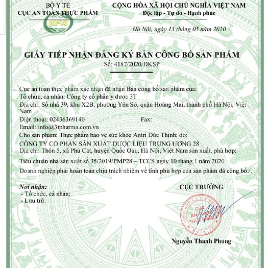 AnTri  Đức Thịnh hỗ trợ điều trị trĩ nội, trĩ ngoại và hỗ trợ ngăn ngừa táo bón (Chai 125ml)