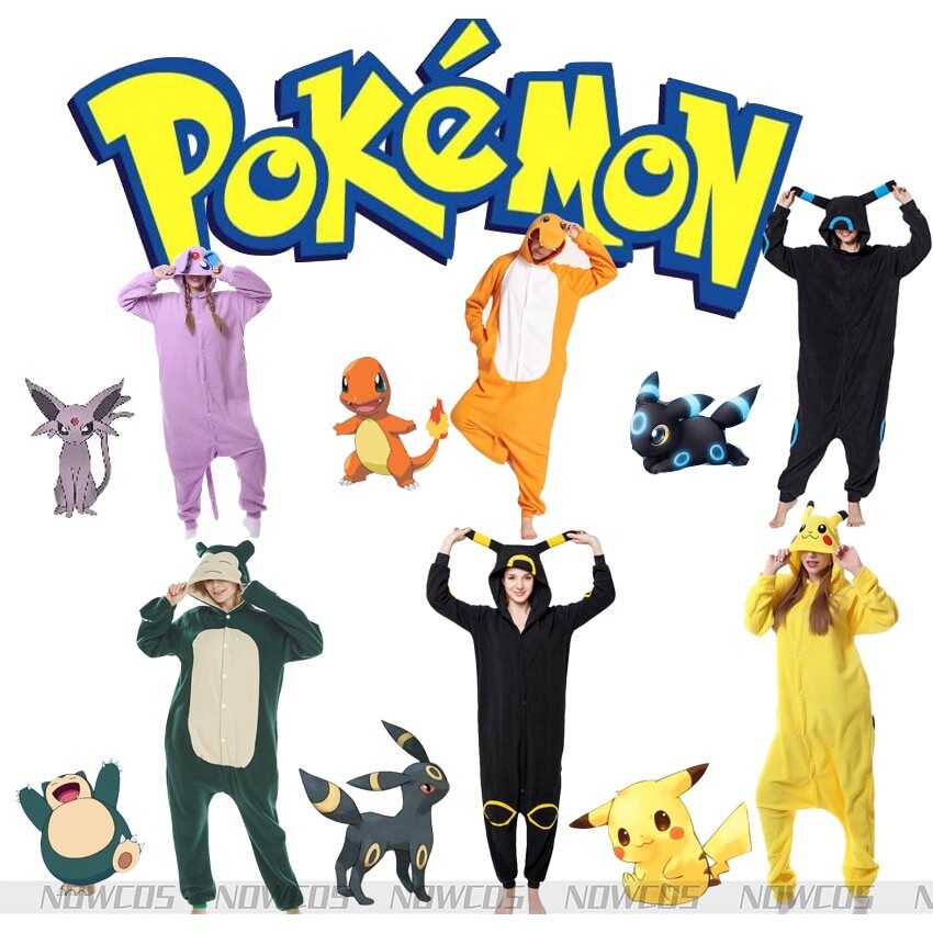 Bộ Đồ Ngủ Vải Lông Cừu Bóng Hình Pokemon Espeon Mặc Mùa Thu Đông Cho Người Lớn