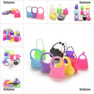 Babynew 10 Pcs Mix Color Mix Styles Doll Bag Hangbags Accessories for Barbie Doll