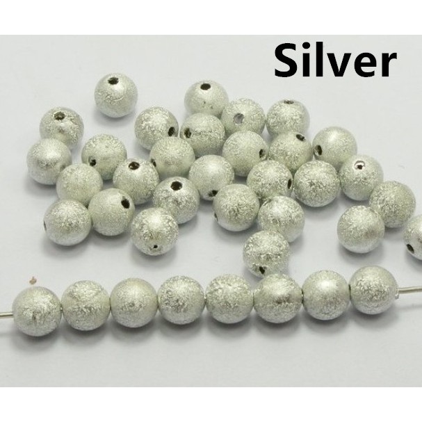 Túi Hạt Ngọc Trai Tròn 4mm-12mm Màu Vàng / Bạc Bằng Nhựa ABS Làm Trang Sức