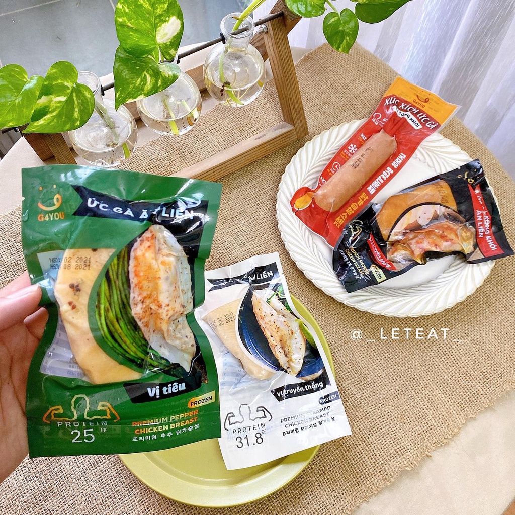 XÚC XÍCH ỨC GÀ EAT CLEAN 100%  70GR ( HÀNG ĐÔNG LẠNH CHỈ NHẬN SHIP NỘI THÀNH HÀ NỘI )