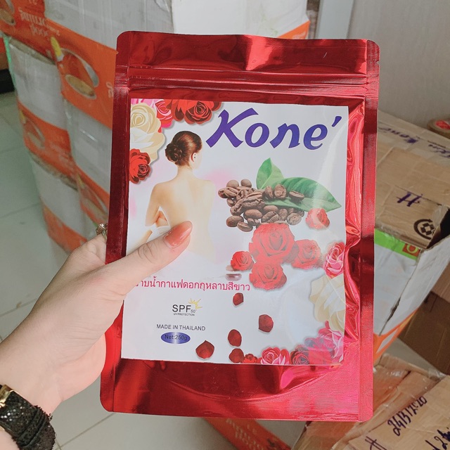 tắm dưỡng trắng kone’ đỏ hương hoa của thái lan