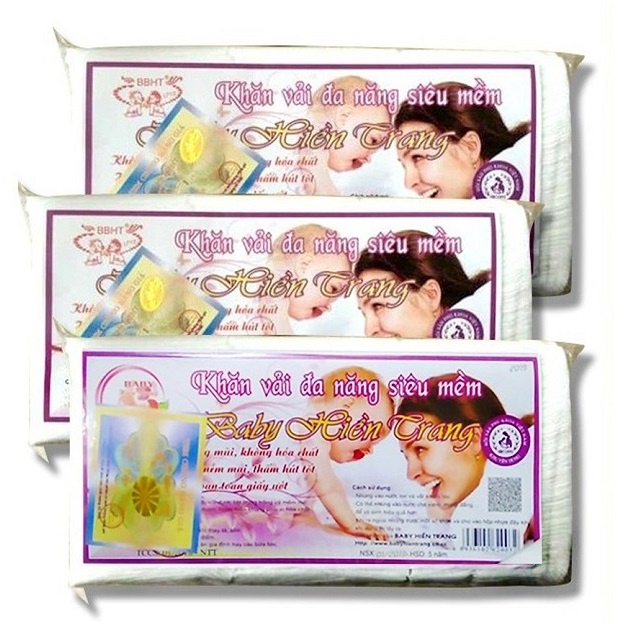 Khăn vải khô đa năng Baby Hiền Trang Gói ~ 200 tờ