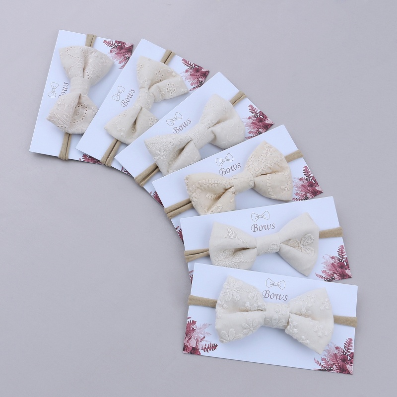 Băng Đô Nơ Bằng Cotton Co Giãn Màu Trơn Dễ Thương Thời Trang Dành Cho Bé Gái