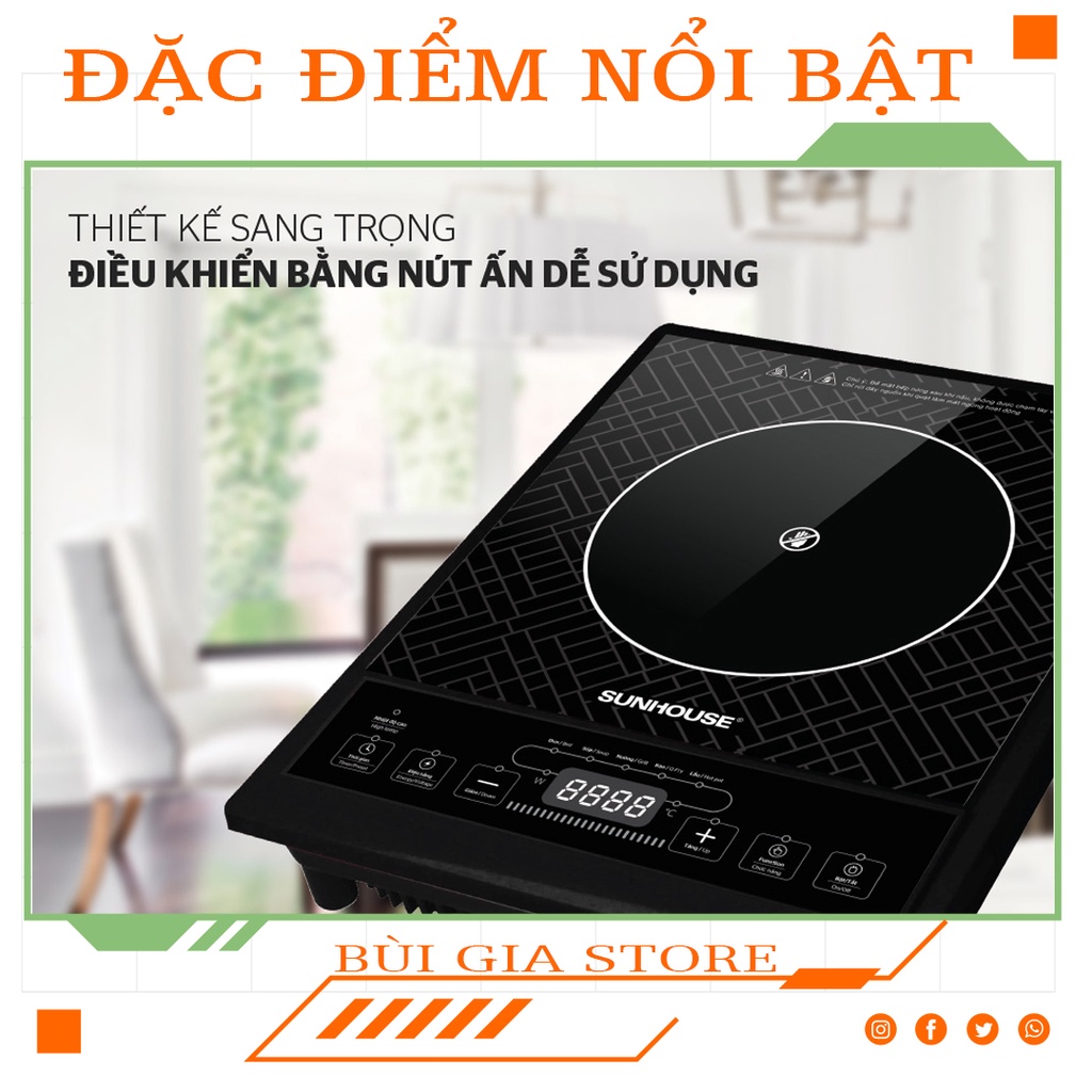 Bếp Hồng Ngoại đơn Sunhouse SHD6011 - Bảo hành chính hãng 12 tháng