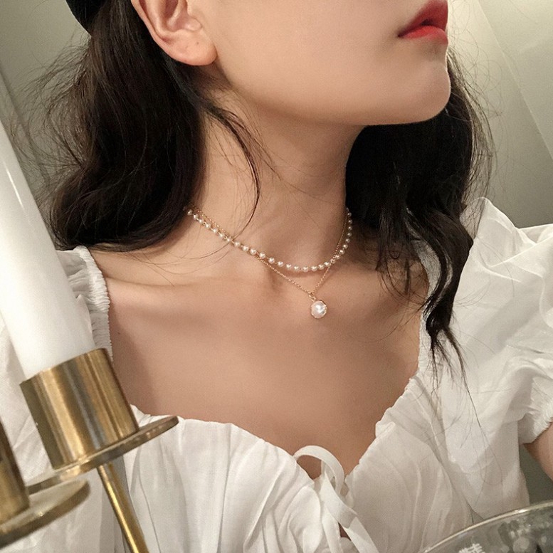 [Mã FASHIONCB231 hoàn tối đa 30K xu đơn 99K] Dây Chuyền Hợp Kim Đính Ngọc Trai Giả Xinh Xắn 💕 Trang sức 💕 Vòng cổ | BigBuy360 - bigbuy360.vn