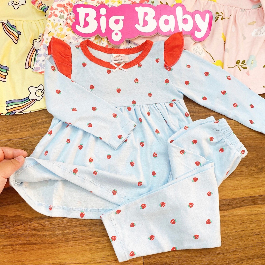 Bộ dài thun cánh tiên nhiều mẫu họa tiết đáng yêu cho bé gái 9-22kg - Bigbabyshop