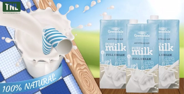 1L x Hộp Sữa Tươi Full Cream Greendale Nhập Khẩu Úc